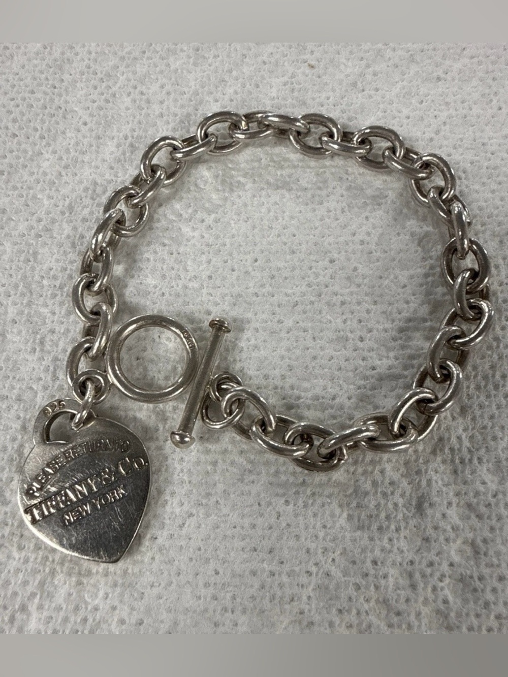 Tiffany & Co. Silver Return to Tiffany Heart Toggle Charm Bracelet